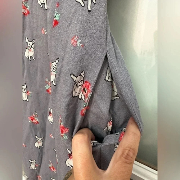 Oliver Bonas Violet Rufus Frenchie Dog Print Dress French Bulldogs Size 10 M - Picture 6 of 16